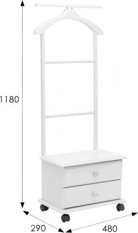 Вешалка МЕБЕЛИК В 23Н белый