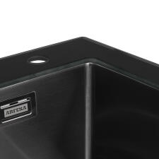 Мойка ARFEKA ECO AR 500*500 GS BLACK GLASS + BLACK PVD NANO Мойка ARFEKA ECO AR 500*500 GS BLACK GLASS + BLACK PVD NANO