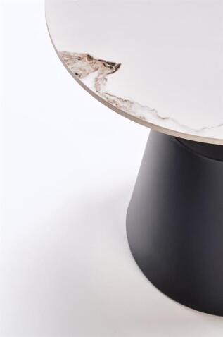 Комплект HALMAR MAGNETA (2 стола журнальных) белый мрамор/черный