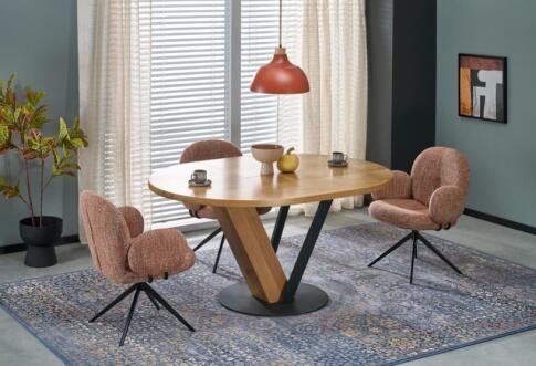 Стул HALMAR K568 корица/черный, поворотный