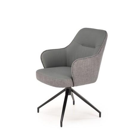 Стул HALMAR K527 серый/черный, поворотный