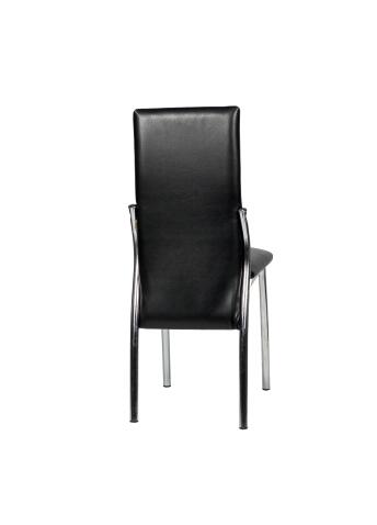 Стул ВВР Оскар черный/хром, экокожа