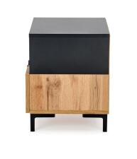 Тумба прикроватная HALMAR SILVIA дуб вотан/черный