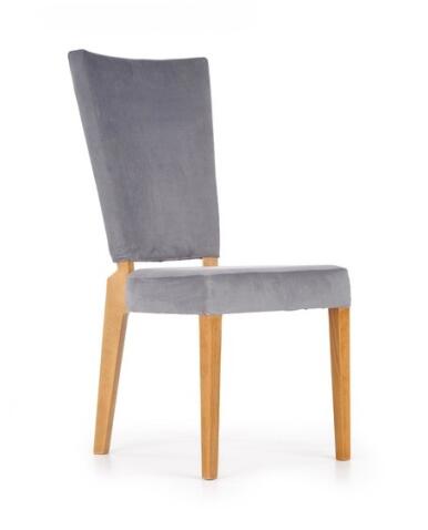 Стул HALMAR ROIS дуб медовый/серый