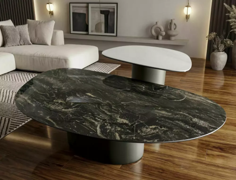 Стол журнальный SIGNAL BELLO A Ceramic черный Vulcano/медный 140/80