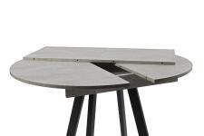 Стол ВВР Элип Камень светлый/черный профиль, ЛДСП