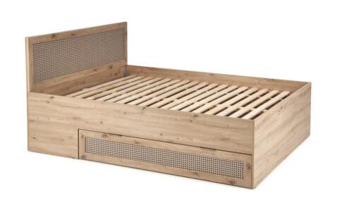 Кровать HALMAR BORNEO LOZ-160 дуб артизан/черный, 160/200