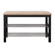 Банкетка Sheffilton SR-0628 артикул Б-2 черный матовый/ванильный крем