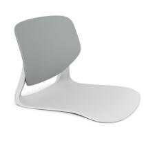 Сидение и спинка Sheffilton SHT-ST59/SB59 белый/серый