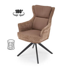 Стул HALMAR K611 коричневый/черный, поворотный