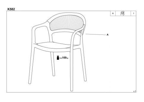Стул HALMAR K582 черный/натуральный
