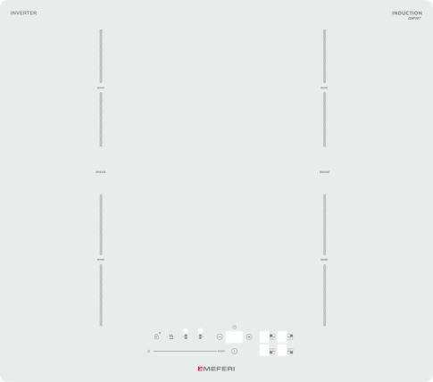 Варочная панель индукционная с инвертором  MEFERI MIH604WH COMFORT