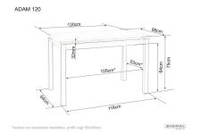 Стол обеденный SIGNAL ADAM дуб кремона/кашемир 120/68