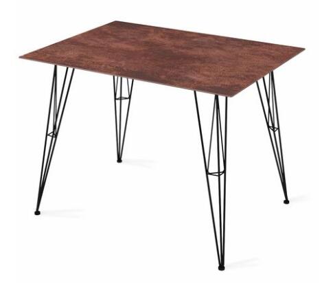 Стол Sheffilton SHT-TU10/TU21-6 100/75 керамика чёрный муар/коричневая сепия Стол Sheffilton SHT-TU10/TU21-6 100/75 керамика чёрный муар/коричневая сепия