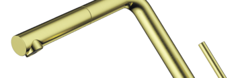 Смеситель для кухни Omoikiri Akashi-S-LG светлое золото