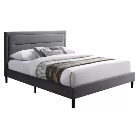 Кровать SIGNAL MALAGA Velvet Bluvel 14 серый/черный 140/200