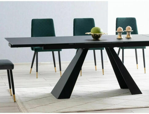 Стол обеденный SIGNAL SALVADORE черный мат/черный мат 160-240/90