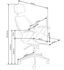 Кресло компьютерное HALMAR IGNAZIO орех/черный