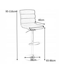 Стул барный SIGNAL C617 черный/хром