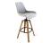 Стул барный Sheffilton SHT-ST37/S93 артикул СТ-358 серое облако/корич.брашир./черный муар