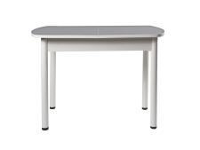 Стол ВВР Раздвижной пластиковый Будда/Прямое белый, 110-150/70