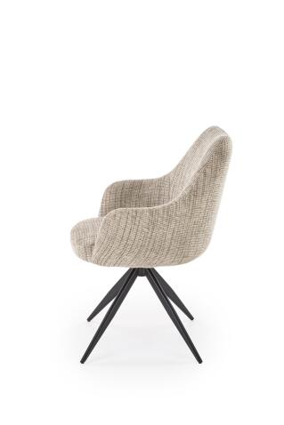 Стул HALMAR K564 бежевый/черный, поворотный