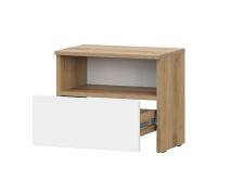 Тумба прикроватная NN Мебель (МС Некст К) Дуб Золотой/Белый