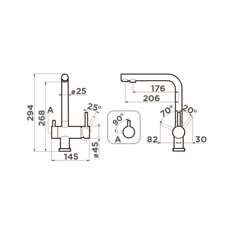 Смеситель для кухни Omoikiri Nagano LG светлое золото