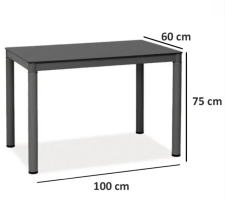 Стол обеденный SIGNAL GALANT серый/серый, 100/60