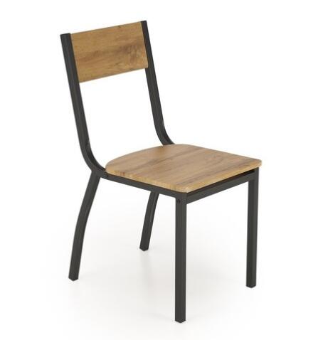 Комплект HALMAR MILTON (стол+ 4 стула) натуральный/черный