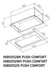 Вытяжка кухонная MEFERI INBOX52BK PUSH COMFORT