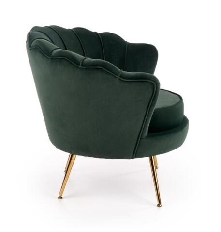 Кресло HALMAR AMORINITO темно-зеленый/золотой
