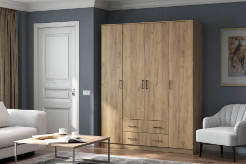 Шкаф NN Мебель ШК 1 (Серия 2) Дуб золотой