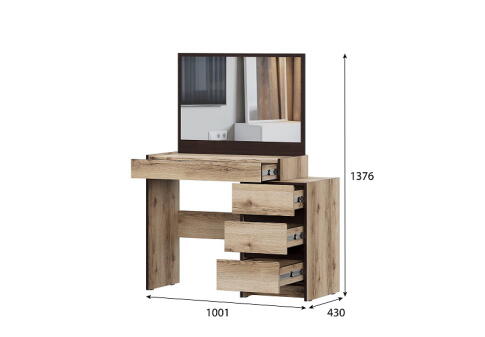 Стол туалетный SV-МЕБЕЛЬ (МС Прага К) Серия 3 Дуб делано/Дуб венге