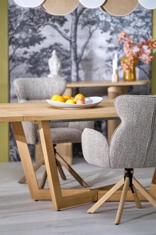 Стол обеденный HALMAR MASSIVE 3 дуб натуральный/дуб натуральный 160-250/90