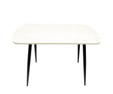 Стол ВВР ЛДСП Дуб крафт белый/черный конус 110/70