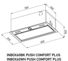 Вытяжка кухонная MEFERI INBOX60BK PUSH COMFORT PLUS