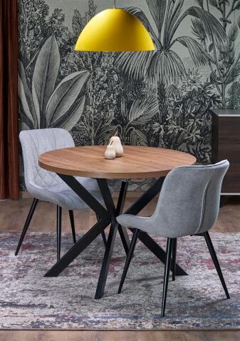 Стол обеденный HALMAR PERONI орех/черный 100-250/100