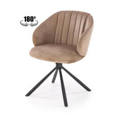 Стул HALMAR K533 капучино/черный, поворотный