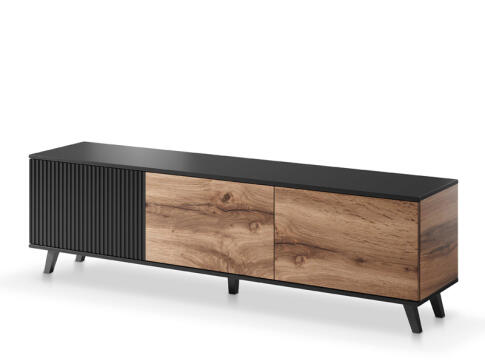 Тумба под теле/видео аппаратуру HALMAR RANDOM RTV-2 дуб вотан/черный