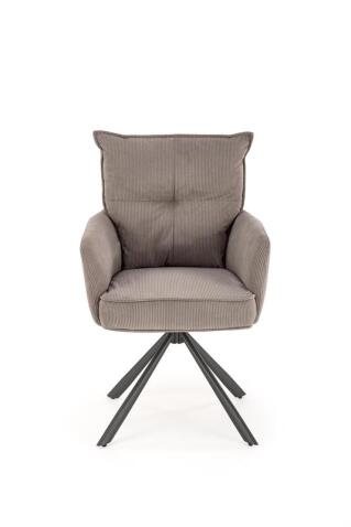 Стул HALMAR K528 серый/черный, поворотный