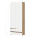 Шкаф NN Мебель (МС Некст К) Дуб Золотой/Белый, двухстворчатый с ящиками