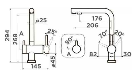 Смеситель для кухни Omoikiri Nagano P SA бежевый