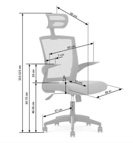 Кресло компьютерное HALMAR VALOR черный/серый