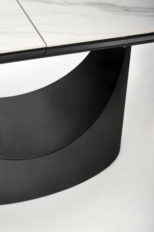 Стол обеденный HALMAR OSMAN белый мрамор/черный 160-220/90
