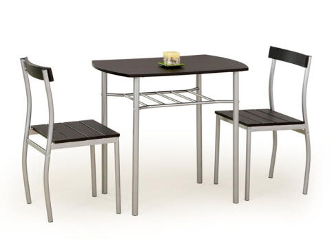 Комплект HALMAR LANCE (стол+ 2 стула) венге/серый, 82/50/75