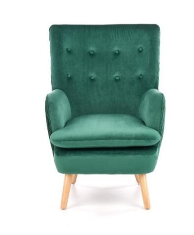 Кресло HALMAR RAVEL темно-зеленый/натуральный