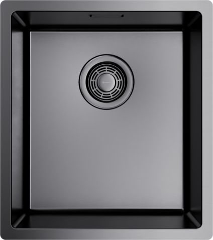 Кухонная мойка из нержавейки Omoikiri Tadzava 39-U/I-GM вороненая сталь 