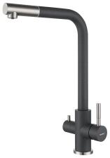 Смеситель для кухни GRANFEST QUARZ Z-5421 темно-серый