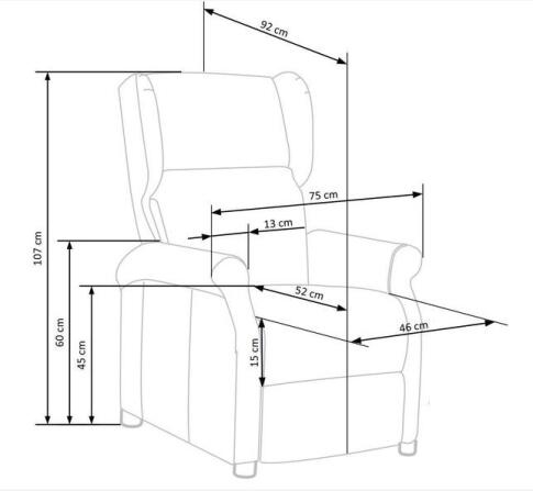 Кресло HALMAR AGUSTIN 2 раскладное, бежевый